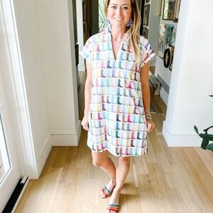 Brooke Wright RAINBOW BOOTS NANCY DRESS - like new
